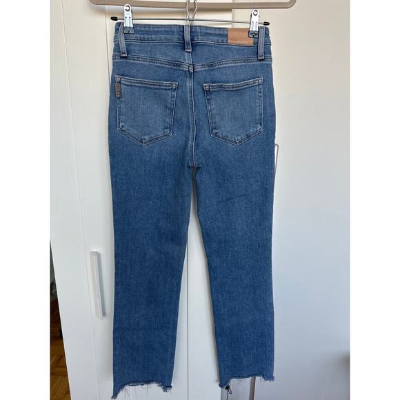 PAIGE  Women's Cindy Mel Jeans W/ Raw Destroyed Hem Denim, Size 26, Like New - Picture 2 of 9